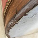 Velvet shepherdess armchair