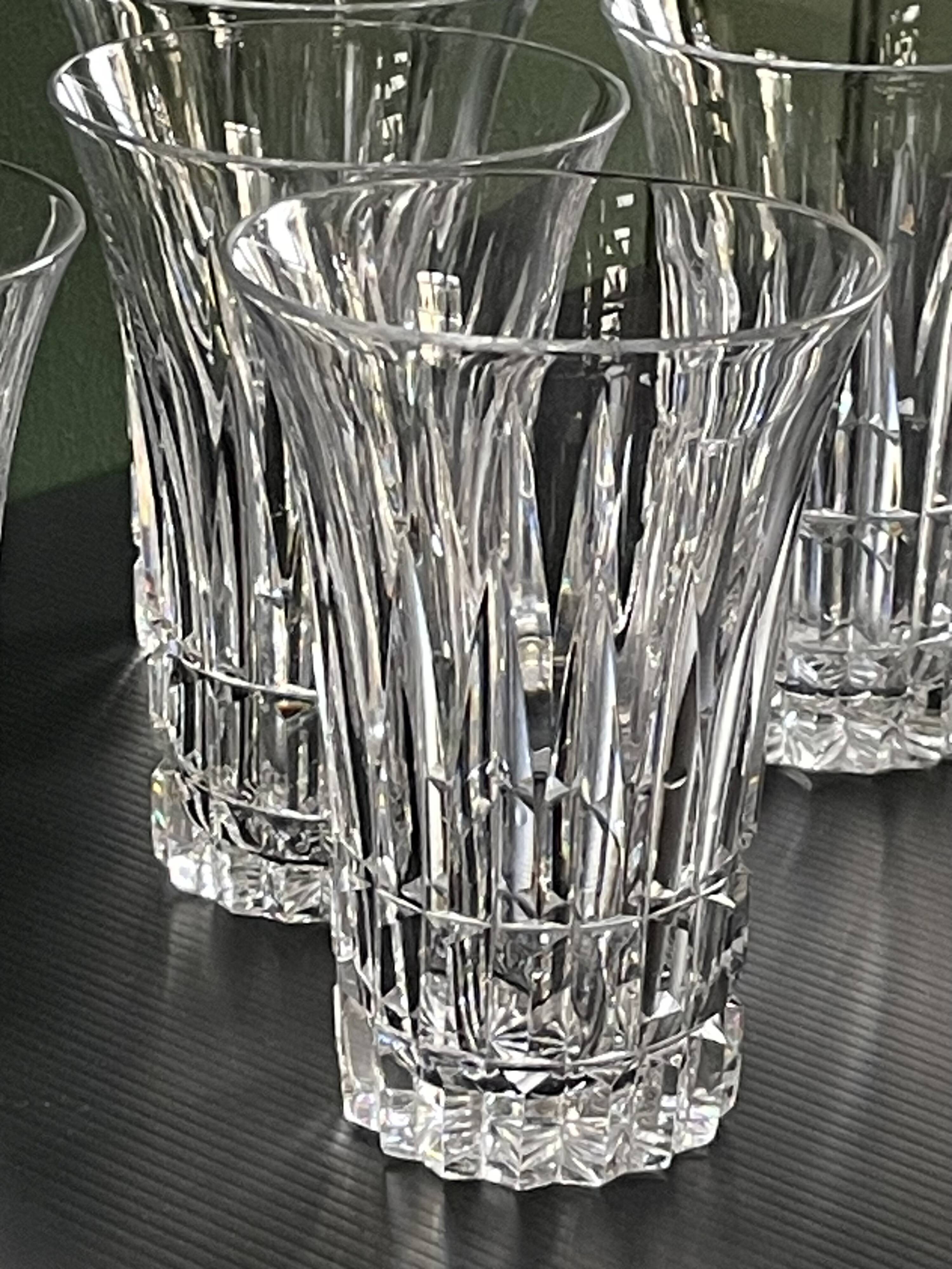 6 large crystal fruit juice glasses by Villeroy and Boch