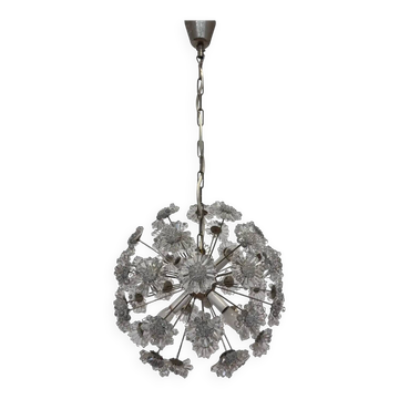 Design glass Emil Stejnar style Sputnik / Dandelion chandelier, 1970s