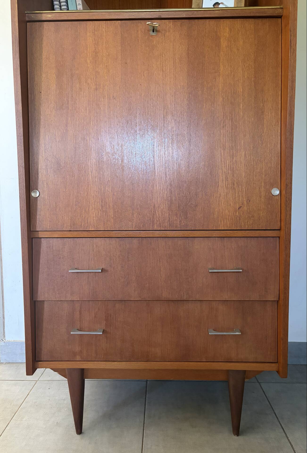Vintage Scandinavian library secretary