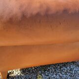 Club armchair in brown leather art deco 1930