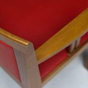 A masterpiece of Italian modernism: eleven Aldo Rossi red Teatro arm chairs