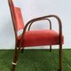 Hugues Steiner armchair, bow-wood model, curved wood and velvet, 1950
