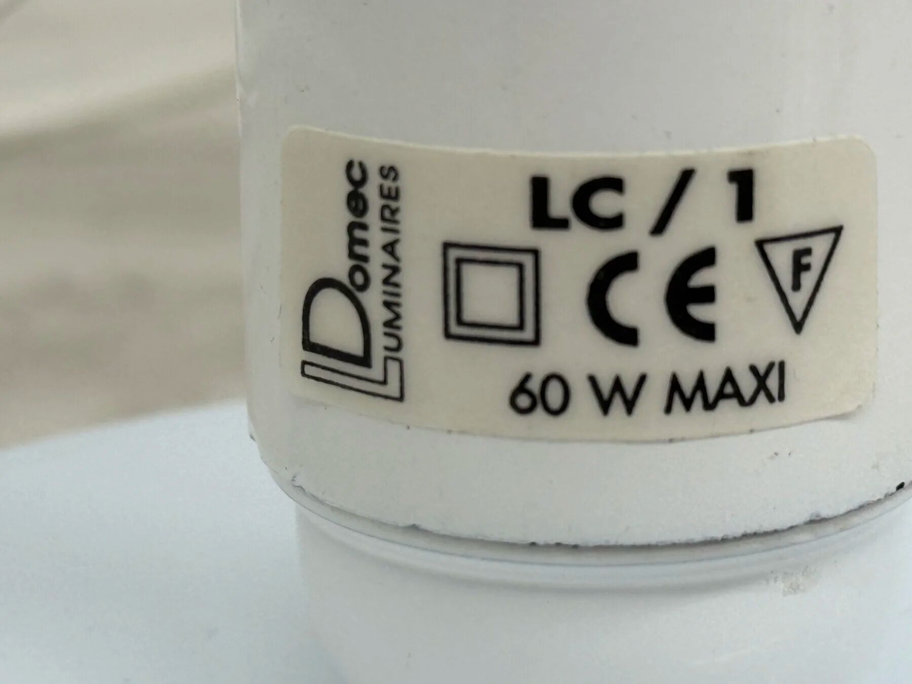 Mid-century large Domec France egg-shaped glass table lamp, 1970s