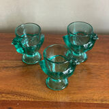 Trio of Arcopal egg cups