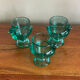 Trio of Arcopal egg cups