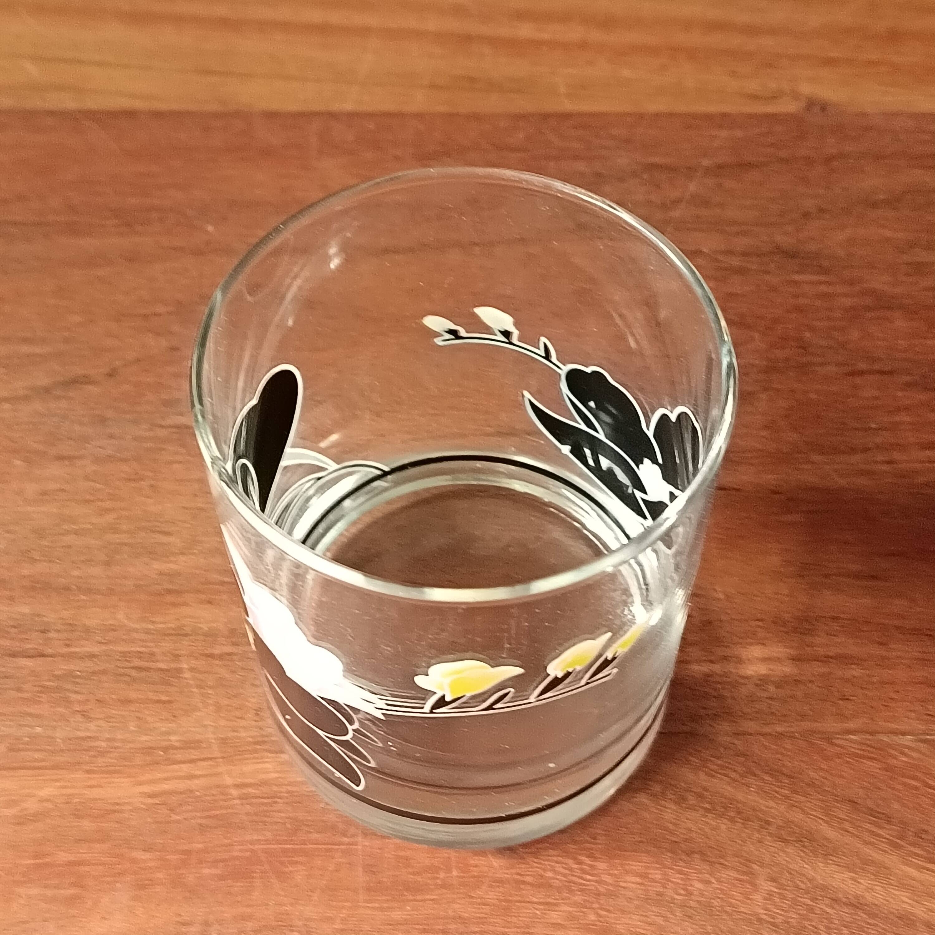 9 luminarc glasses model anaïs black rose vintage whisky glass
