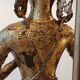 Unique and monumental Siamese bronze lamp from the 19th century, Thailand, 76 stamped.