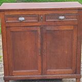 Parisian sideboard in solid oak and solid poplar early 20th century