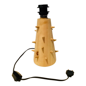 Pied de lampe en bois massif de