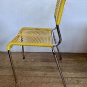 Series of 4 vintage chairs scoubidou of the 1950s