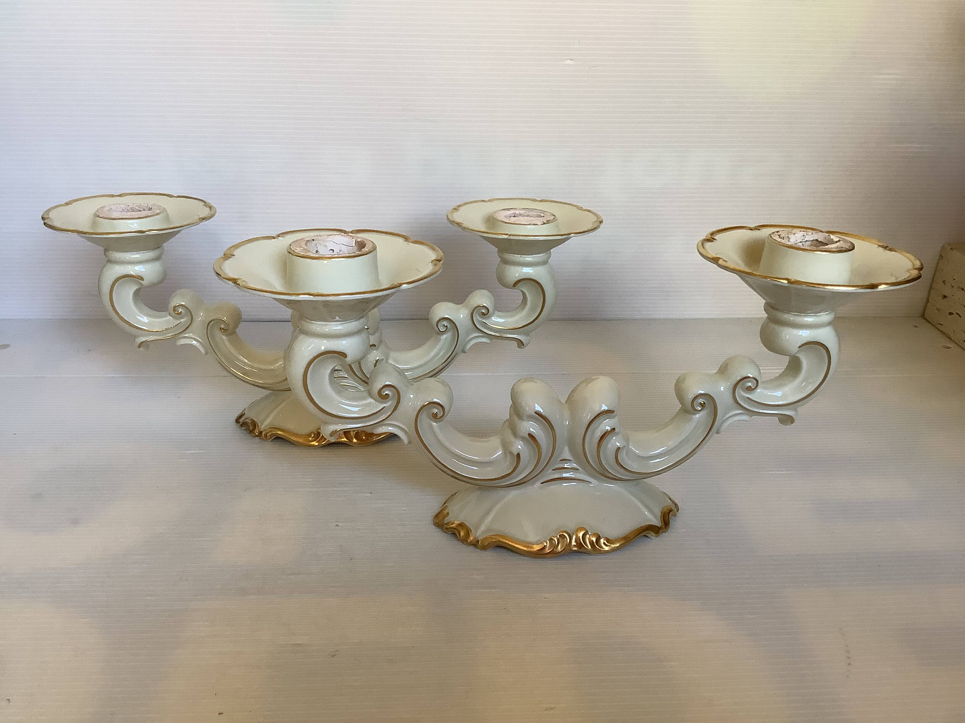 Pair of double candlesticks Bavaria Edelstein