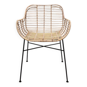 Chaise design en osier