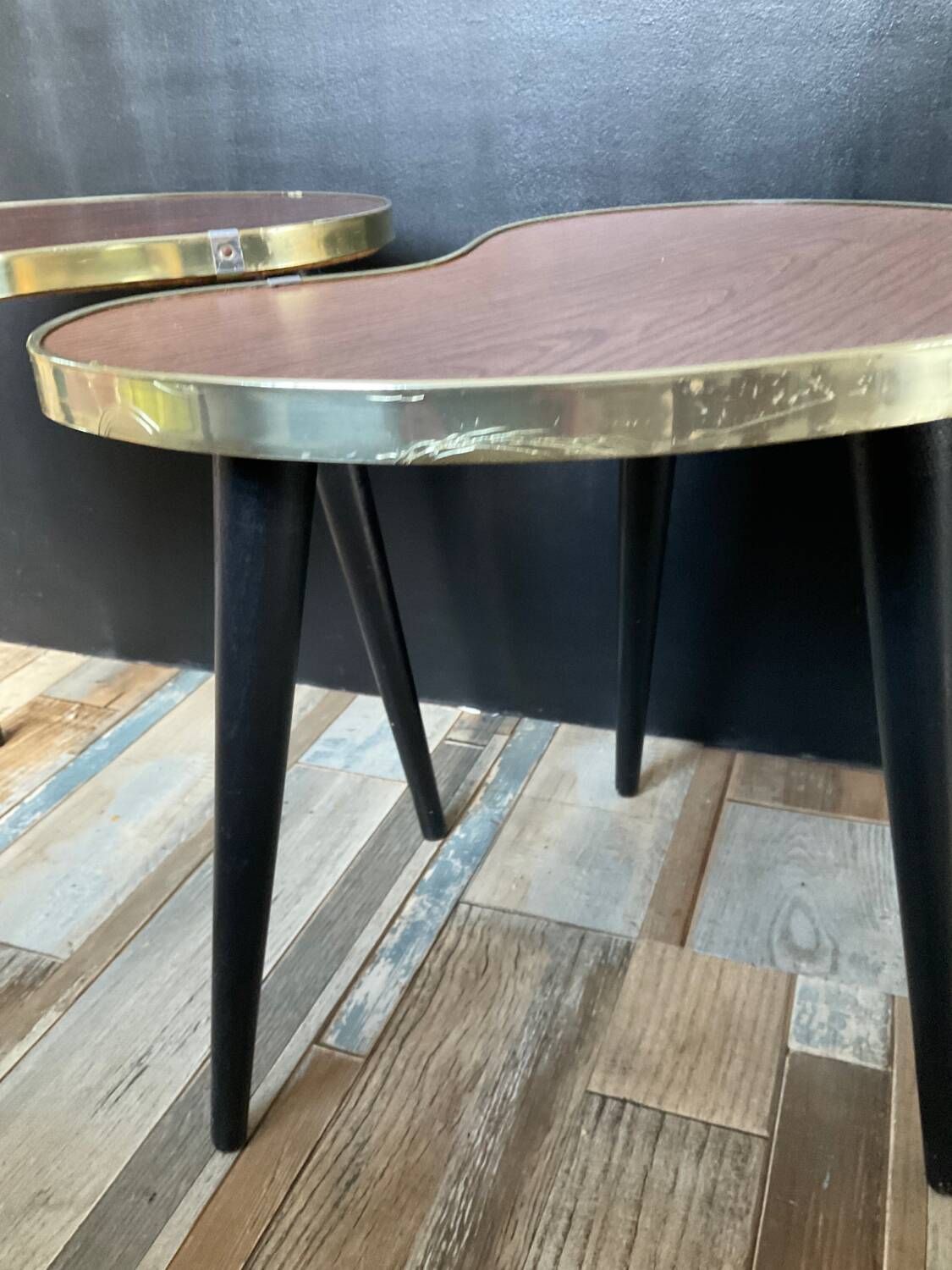 Duo of wooden and Formica coffee tables from the 60s and 70s