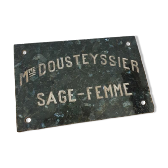 Plaque de sage femme de façade