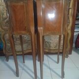 Pair of Louis XV style marquetry bedside tables
