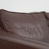 Set of 2 scandinavian leather sofas, 1970ss