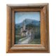 Ancienne peinture pastel sur papier signée paysage Bartalini avec cadre