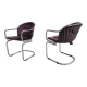 Pair of vintage Rinaldi style chrome chairs