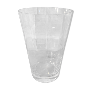 Faceted crystal vase