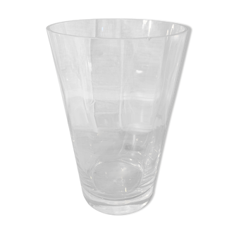 Faceted crystal vase