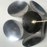 Flower chrome metal pendant 70s