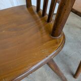 Ensemble de 4 chaises de salle à manger Windsor vintage : en bois des années 50 / STOL Kamnik
