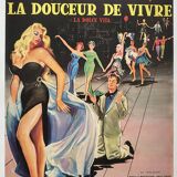Original cinema poster La douceur de vivre Federico Fellini 1960