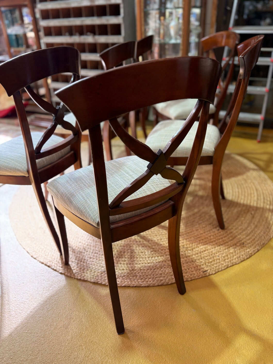 Set of 6 cherry wood chairs