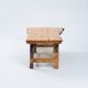 Oak coffee table with lower rope shelf, 1970s