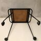 Black table on wheels from the 60s