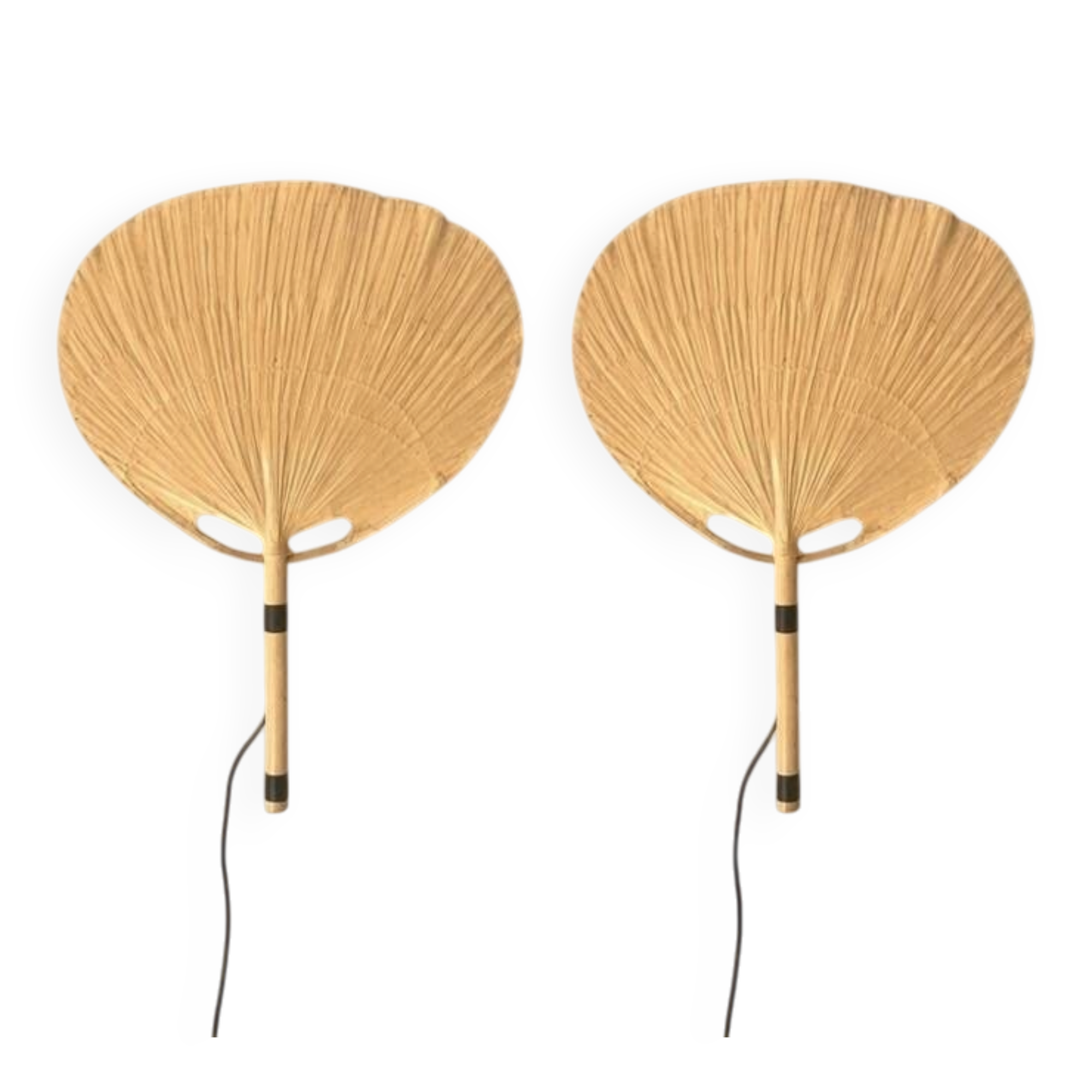 Uchiwa wall light pair by Ingo Maurer