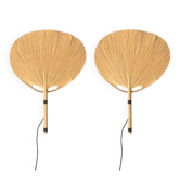 Uchiwa wall light pair by Ingo Maurer