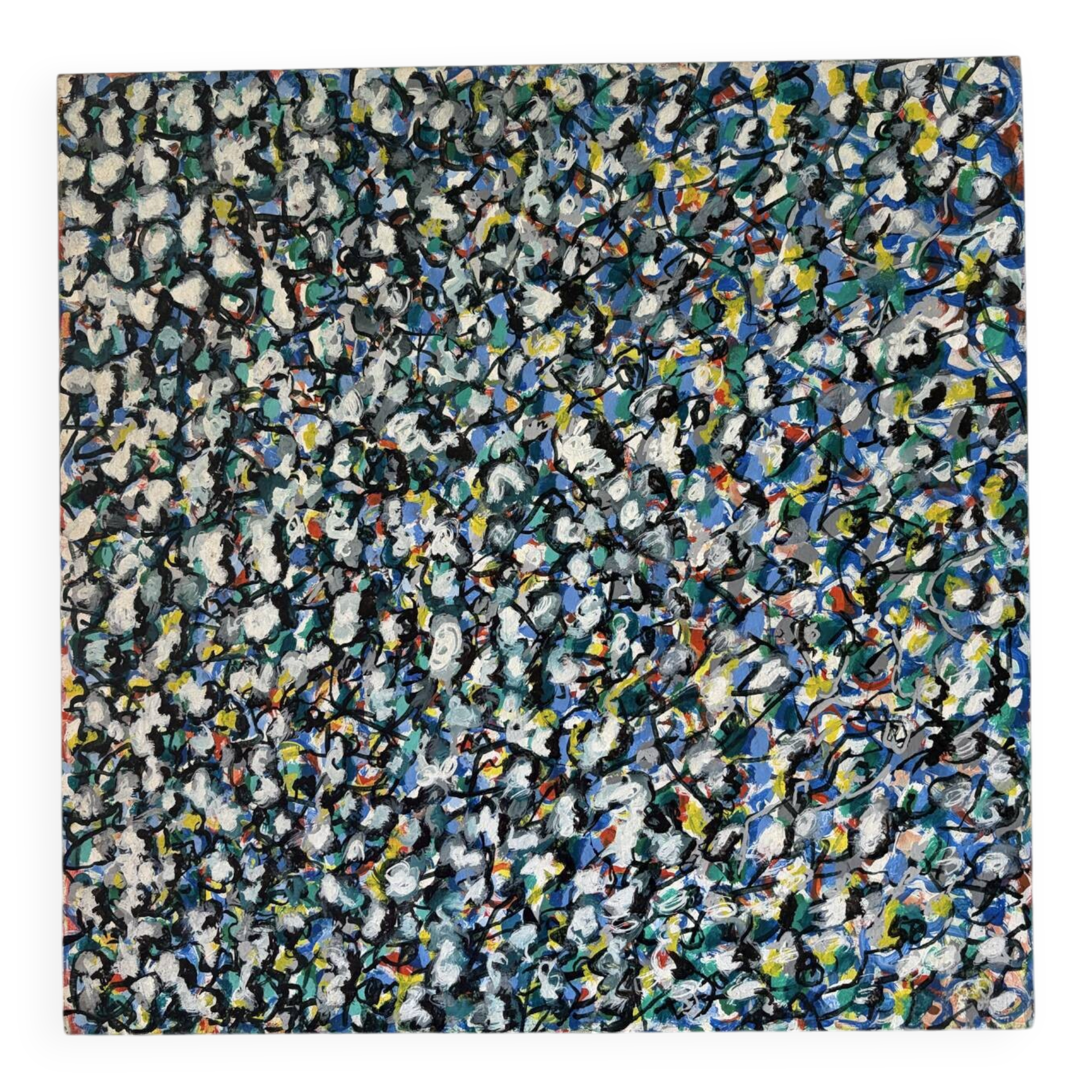 Multicolour abstract - "Sun Sun" signed 1989