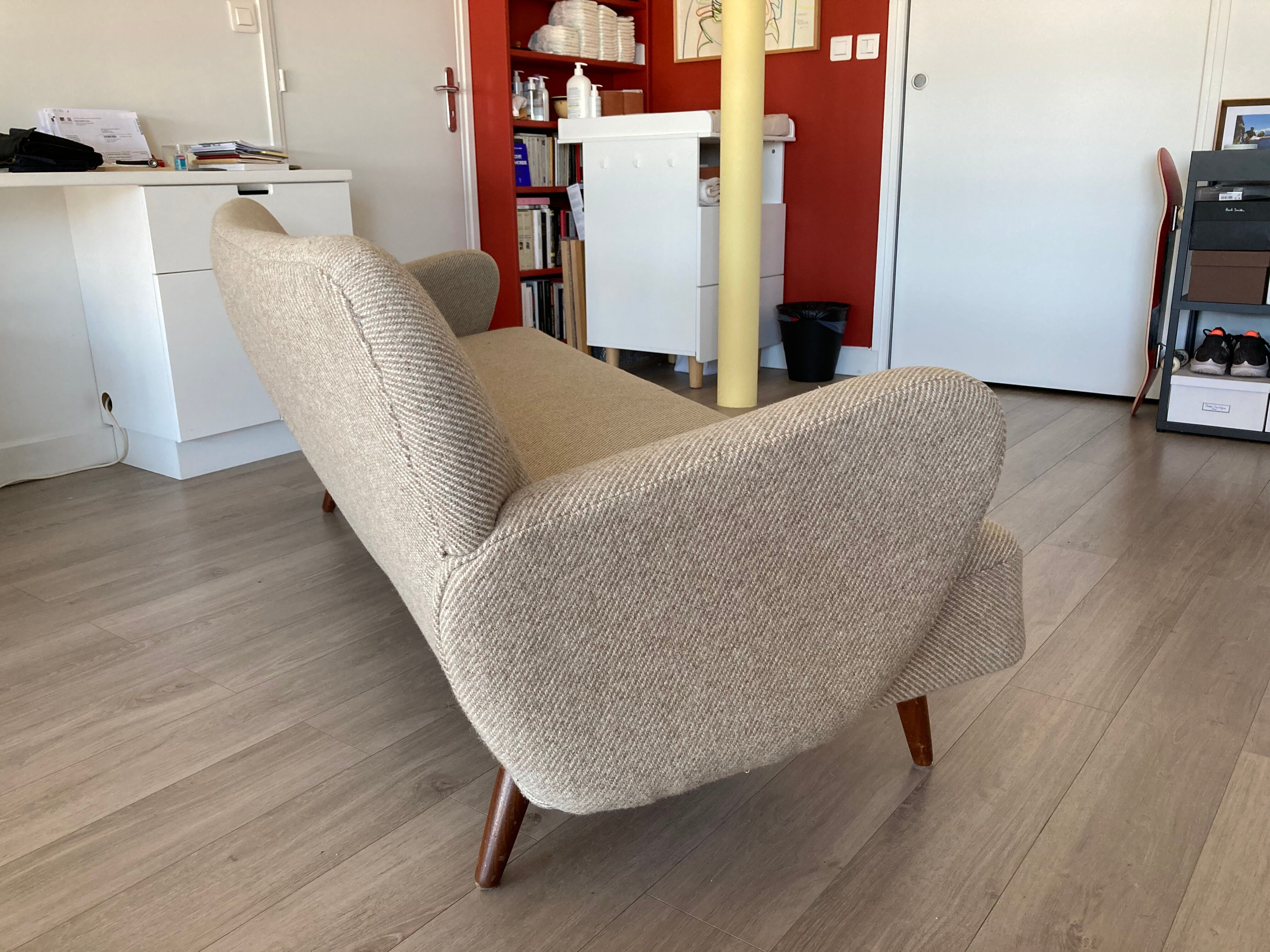 Scandinavian sofa in wool, 1960s