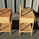 Pair of rattan bedsides, a drawer