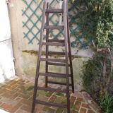 Double wooden ladder