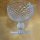 Set of 7 Glass Ice Cream Bowls Diamond Point France Vintage #E076