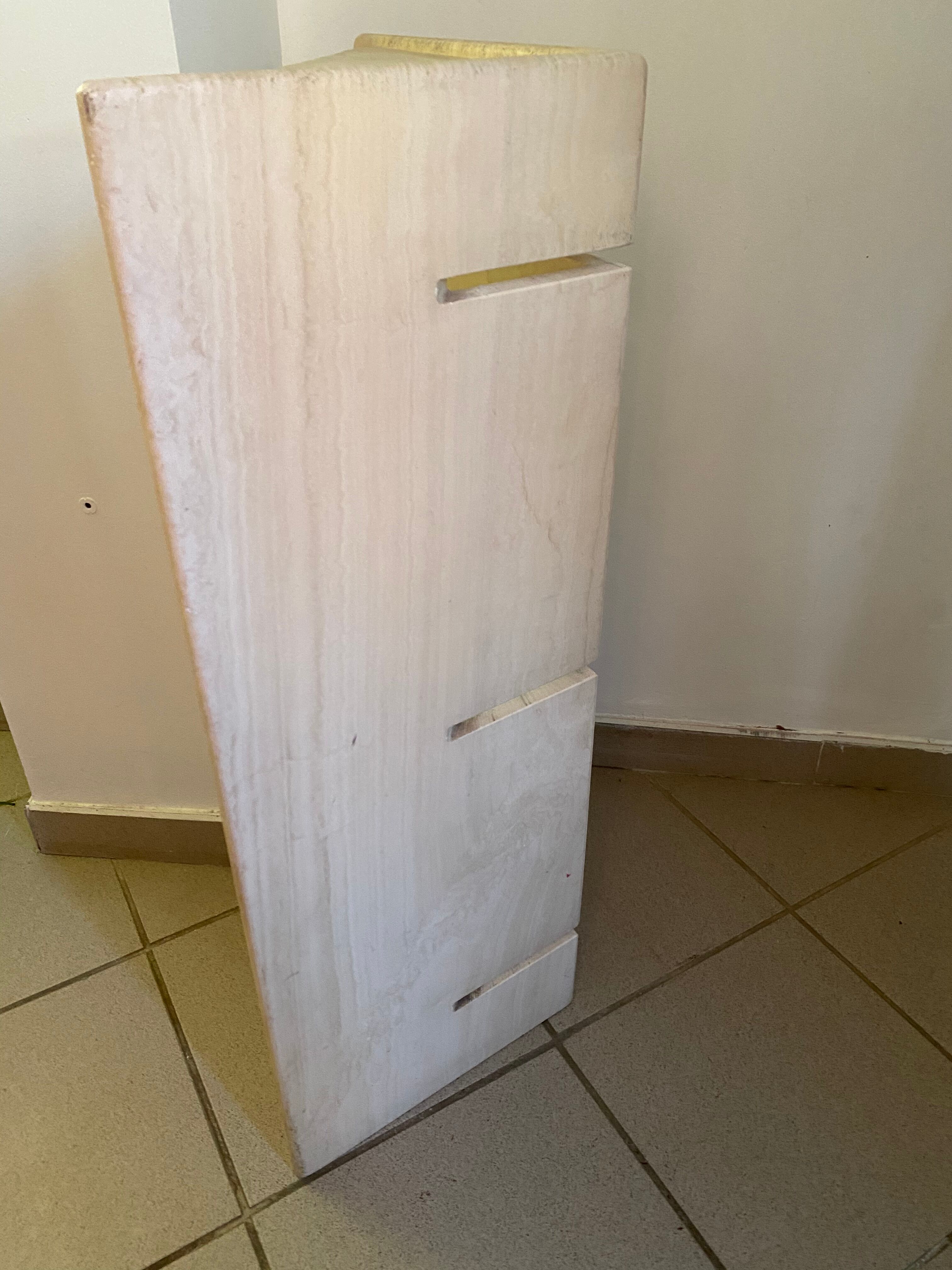 Travertine design shelf