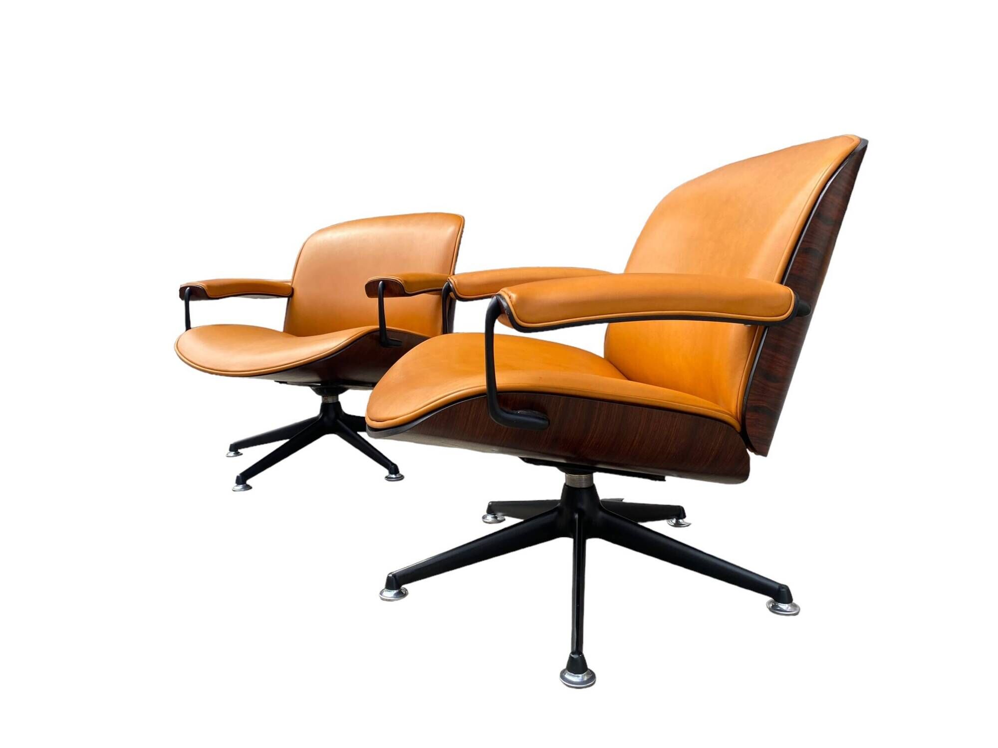 Ensemble de 2 chaises longues rares par Ennio Fazioli pour MIM Roma 1960