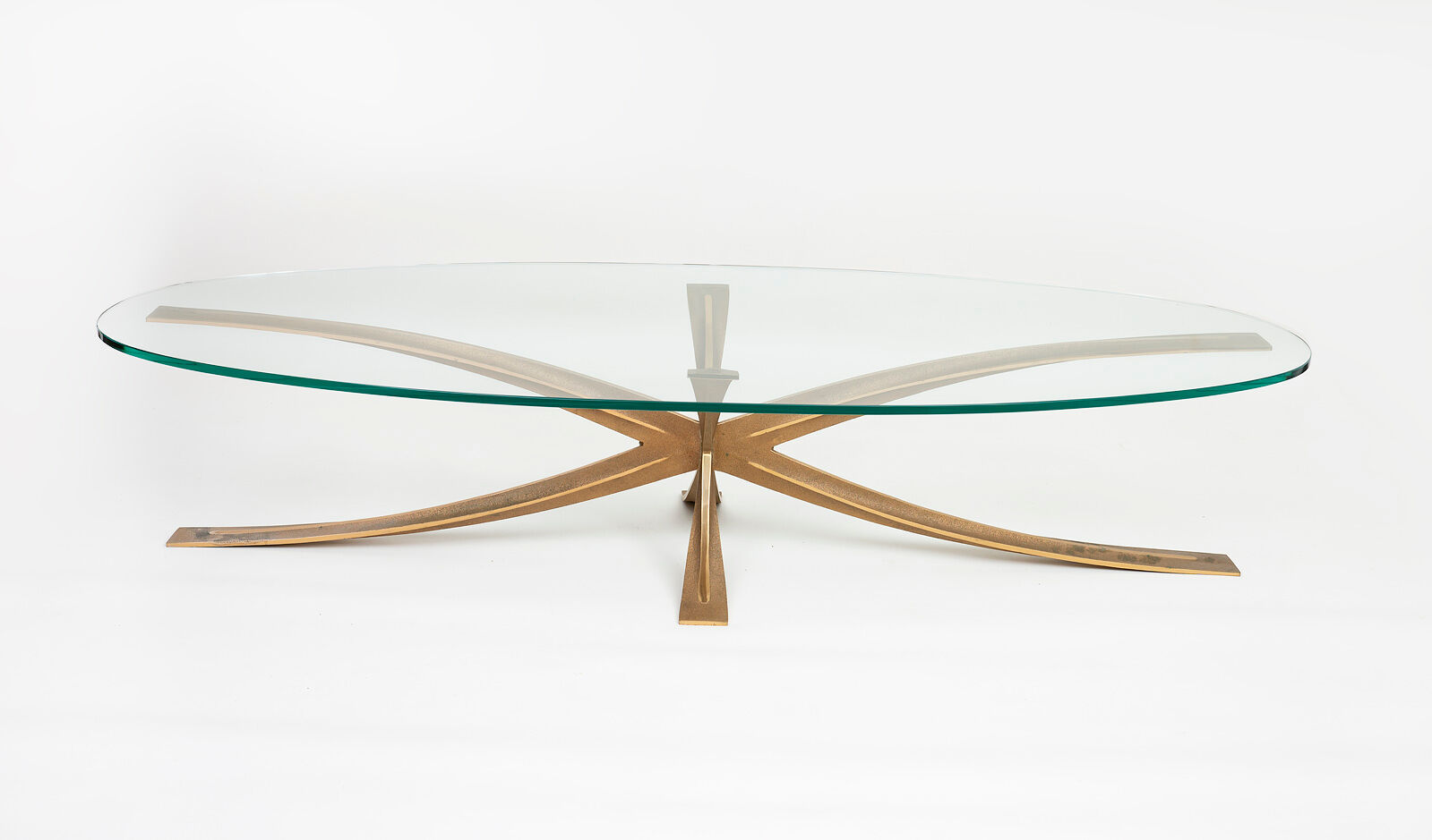 Michel Mangematin bronze coffee table, France 1960s