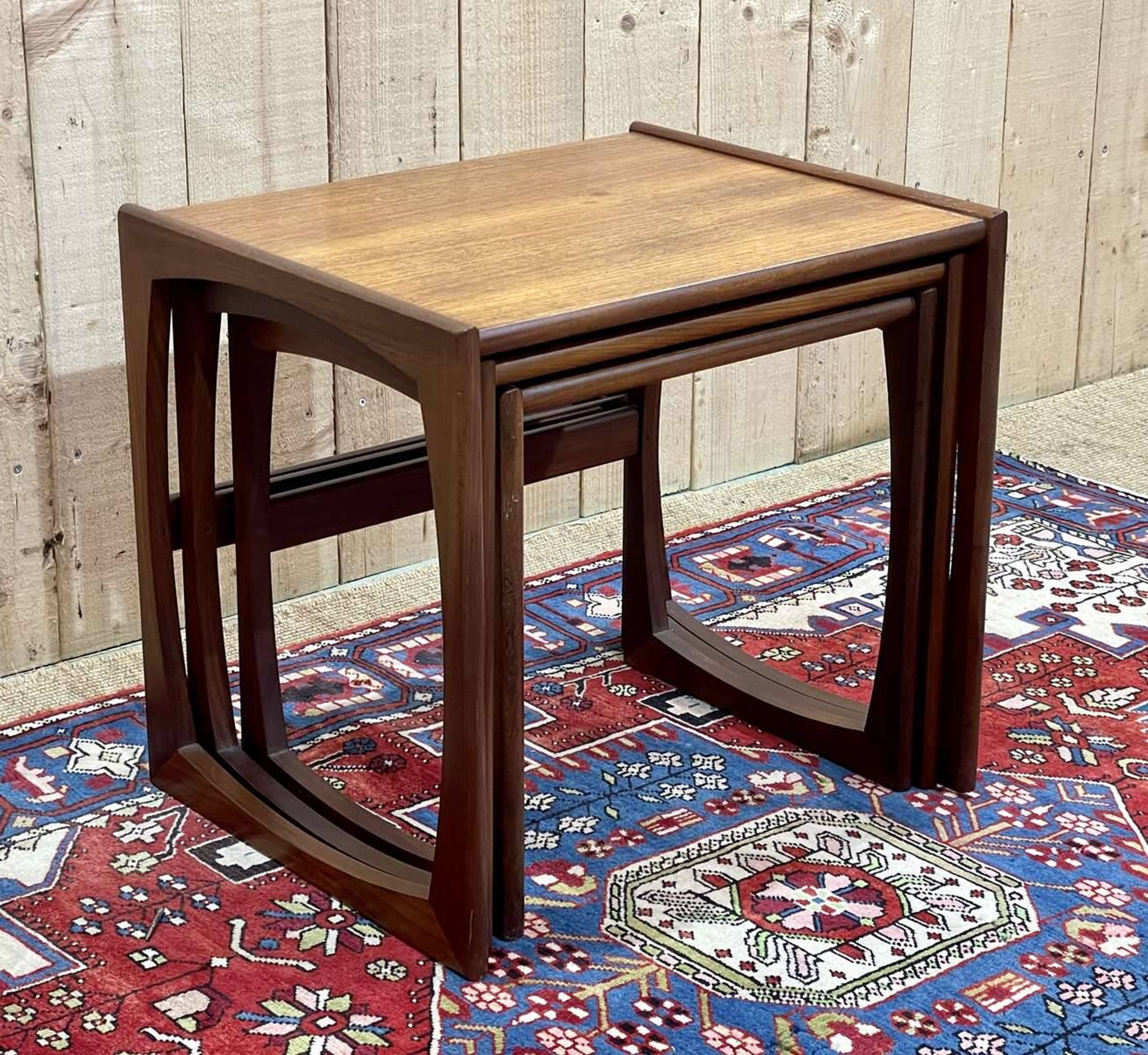 Set of 3 teak nesting tables from the GPlan brand from the 1970s - Series D