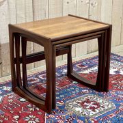 Set of 3 teak nesting tables from the GPlan brand from the 1970s - Series D