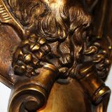 Pair of bronze wall lamps Art Deco style early twentieth century