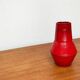 Red Italian ceramic vase from the mid-century by Bitossi, 1960s.