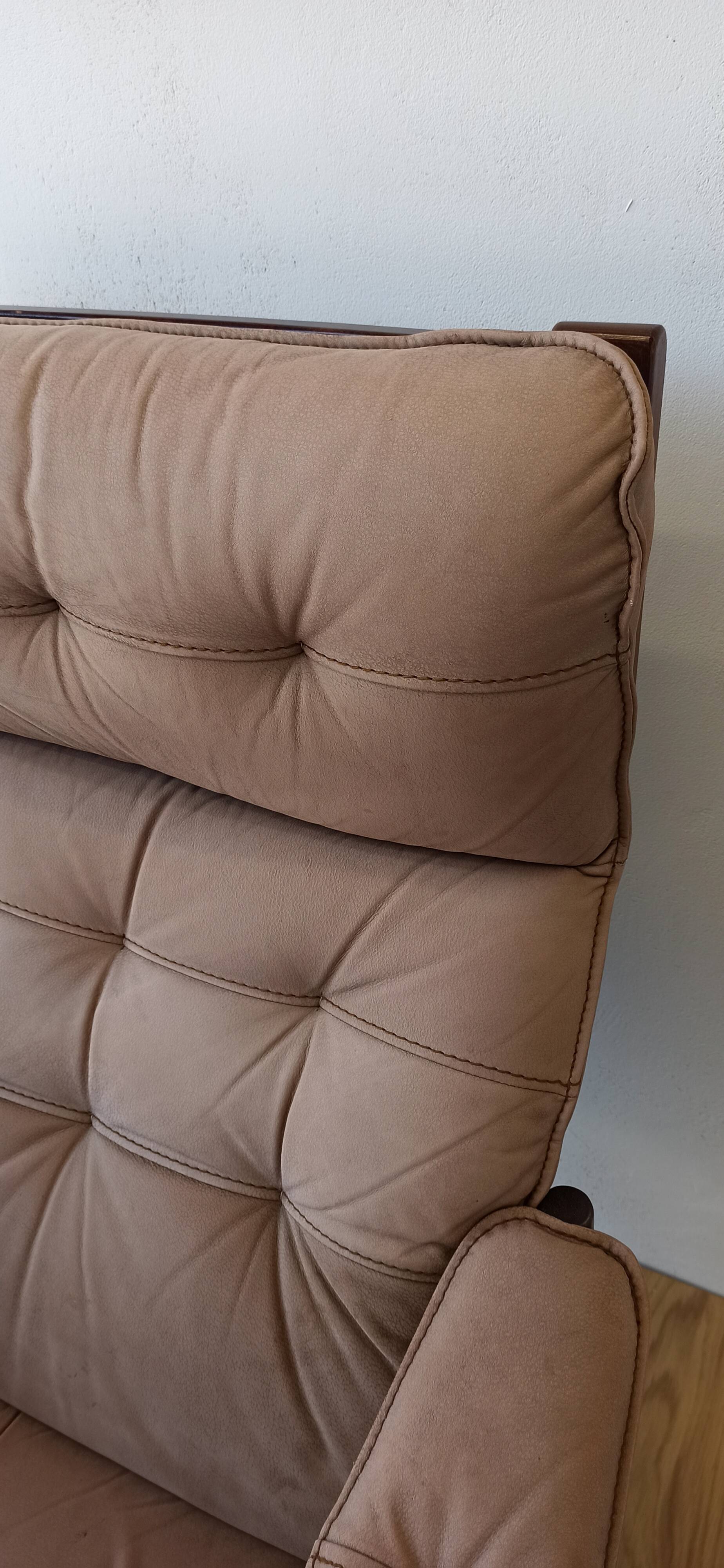 Genega Møbler leather armchair, Denmark, 1960s.