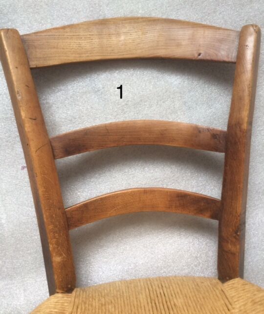 Wooden farm chairs pair