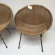 Paire de fauteuils satellite vintage