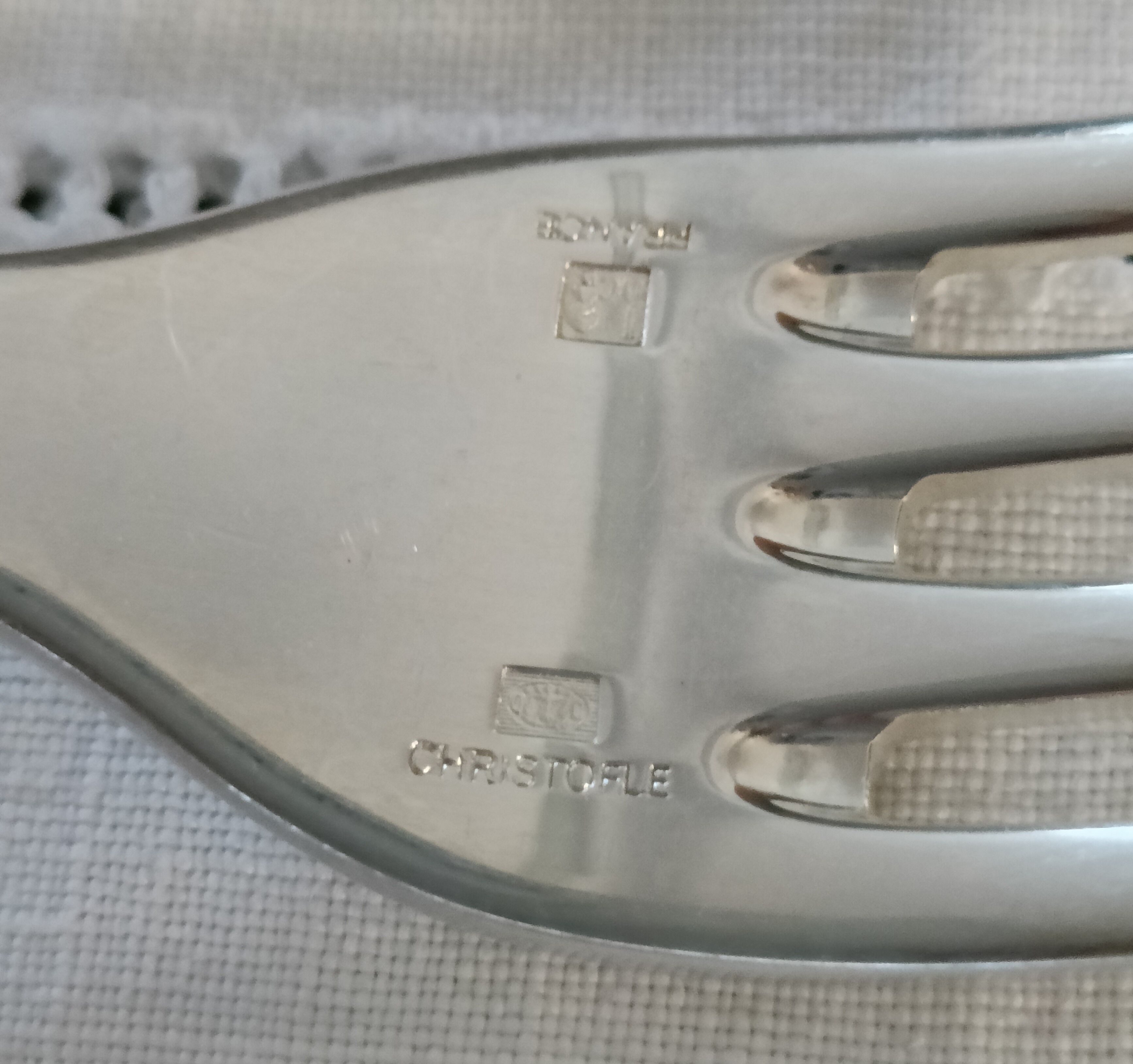 Lot 73 cutlery christofle model talisman lacquer of china color siena