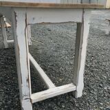 Farmhouse table with its two benches